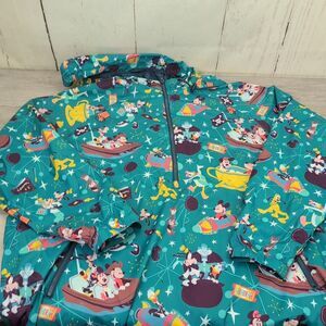 Mickey Mouse and Friends Play in the Park Packable Rain Coat Jacket Adult XXXL